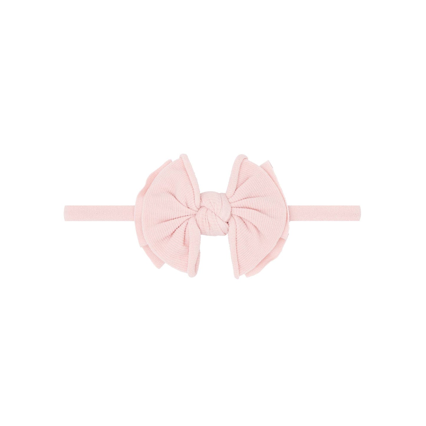 Dusty Blue Baby Bling® Baby FAB® Skinny soft nylon bow headband: