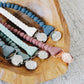 Sweetie Strap™ Silicone One-Piece Pacifier Clips: Pink Beaded