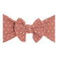 Dusty Blue/White dot Baby Bling® Shabby Dot Knot soft nylon headband: