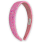 Tapered Chunky Glitter Headband: White