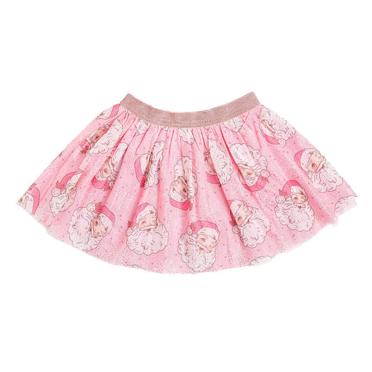 Retro Santa Christmas Tutu - Dress Up Skirt - Kids Holiday: 4-6Y