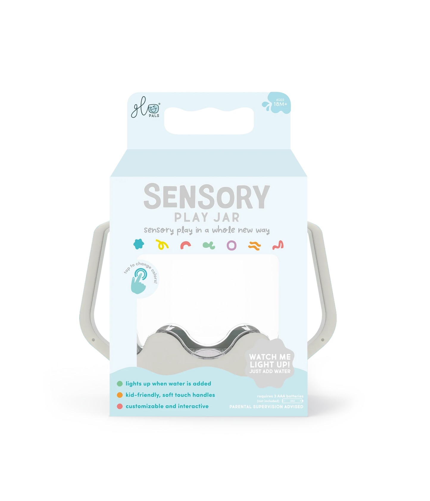 Glo Pals Sensory Jar- Cloud Grey