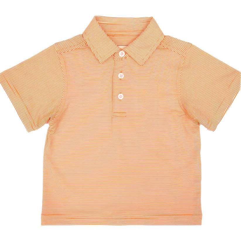 Orange & White Performance Polo