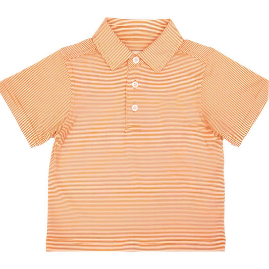 Orange & White Performance Polo