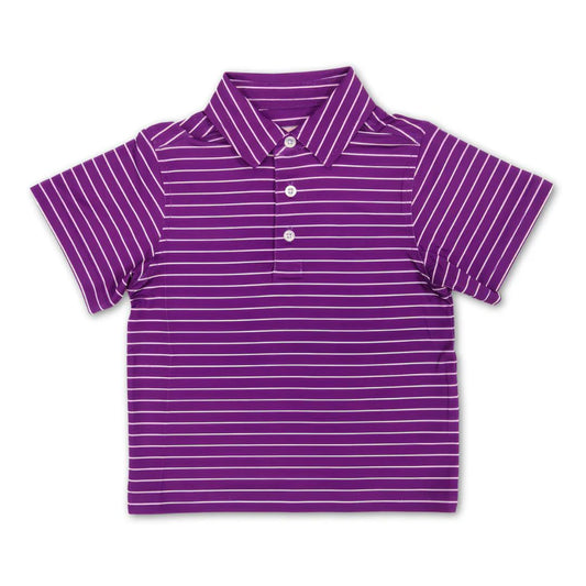 Purple & White Performance Polo