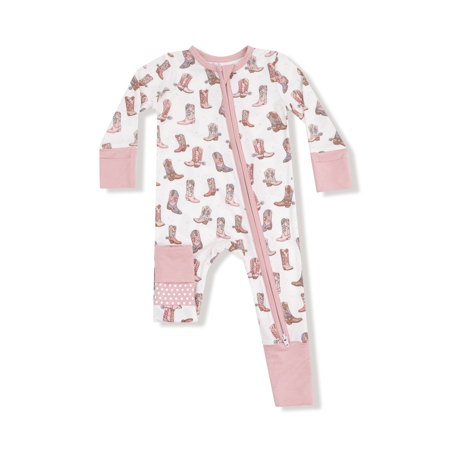 Two Way Zipper Convertible Romper- Future Cowgirl