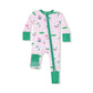 2 Way Zipper Convertible Romper- Pink Golf Pros