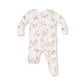 Two Way Ruffle Zipper Convertible Romper- Floral Owl Families
