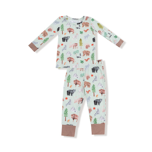L/S Pajama Set- American Woodland Animals