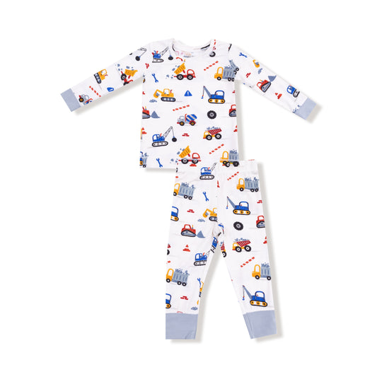 L/S Pajama Set- Crayon Construction