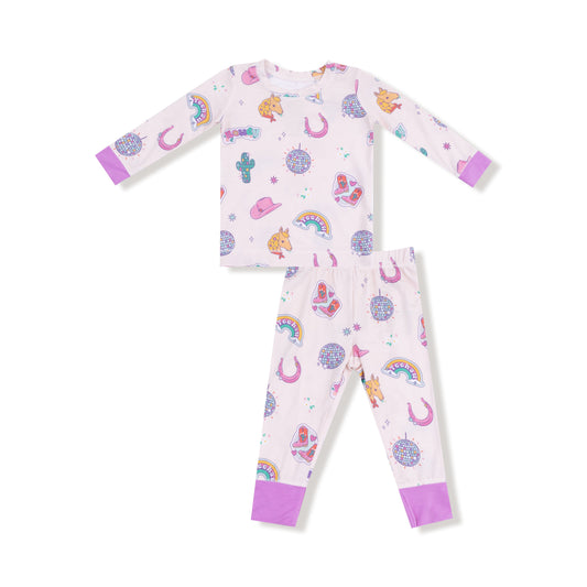 L/S Pajama Set- Disco Cowgirl