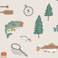 L/S Pajama Set- Fishing Things