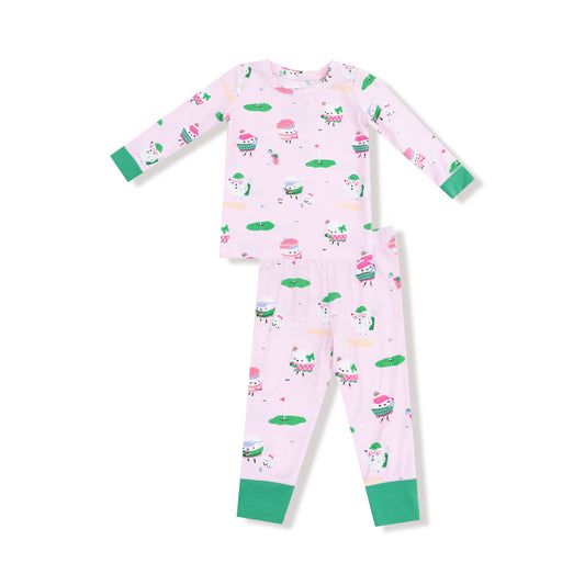 L/S Pajama Set- Pink Golf Pros