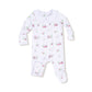 Smocked Peter Pan Snap Footie- Baby Pink Golf Carts