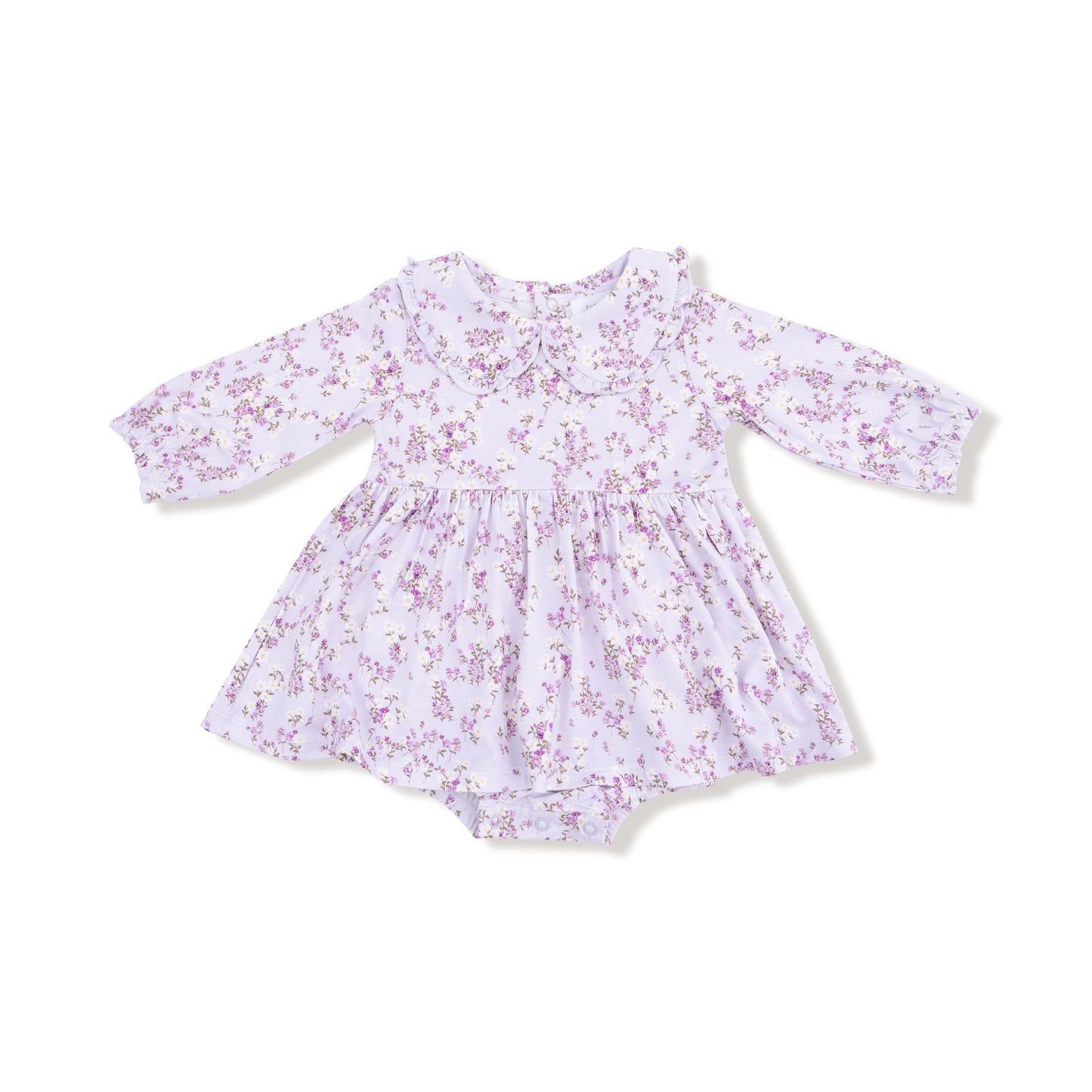 Peter Pan Ruffle Collar Bubble w/ Skirt- Sweet Dreams Floral