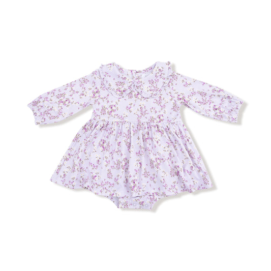 Peter Pan Ruffle Collar Bubble w/ Skirt- Sweet Dreams Floral