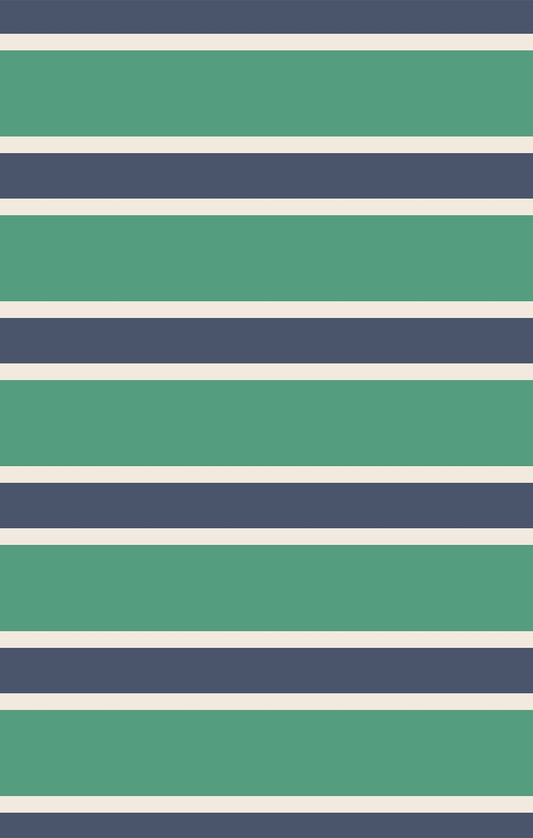 Polo Bodysuit- Green & Navy Rugby Stripe