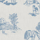 Two Way Zipper Footie- Blue Farm Toile
