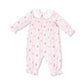 Smocked Peter Pan Romper- Ogee Lace Floral