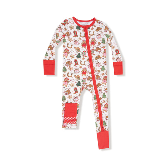 Cowgirl Christmas 2 Way Zipper Romper