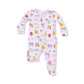 My Funny Valentine 2 Way Zipper Ruffle Back Footie