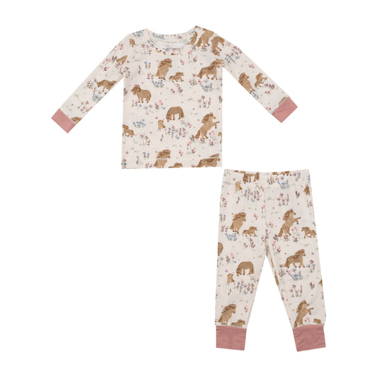 Pretty Ponies- Two Piece Pajama Set