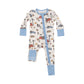 Hay Farmer Blue- Two Way Zipper Romper Pajama