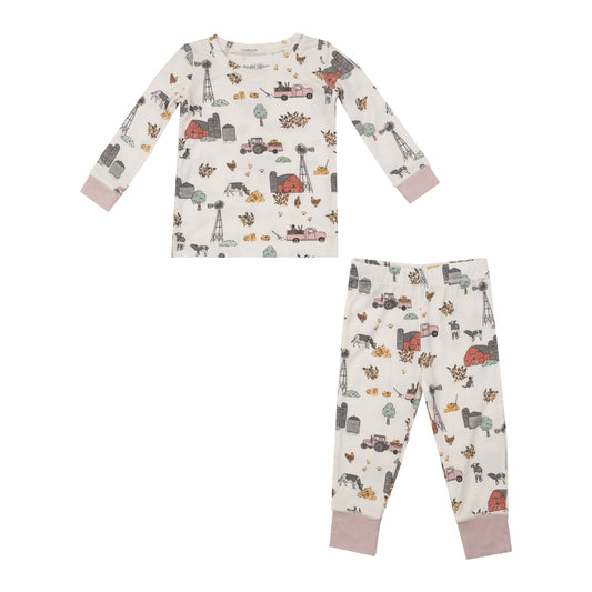 Hay Farmer Pink- Two Piece Pajama Set