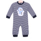 Trotter Street Kids- Navy Snowman Romper