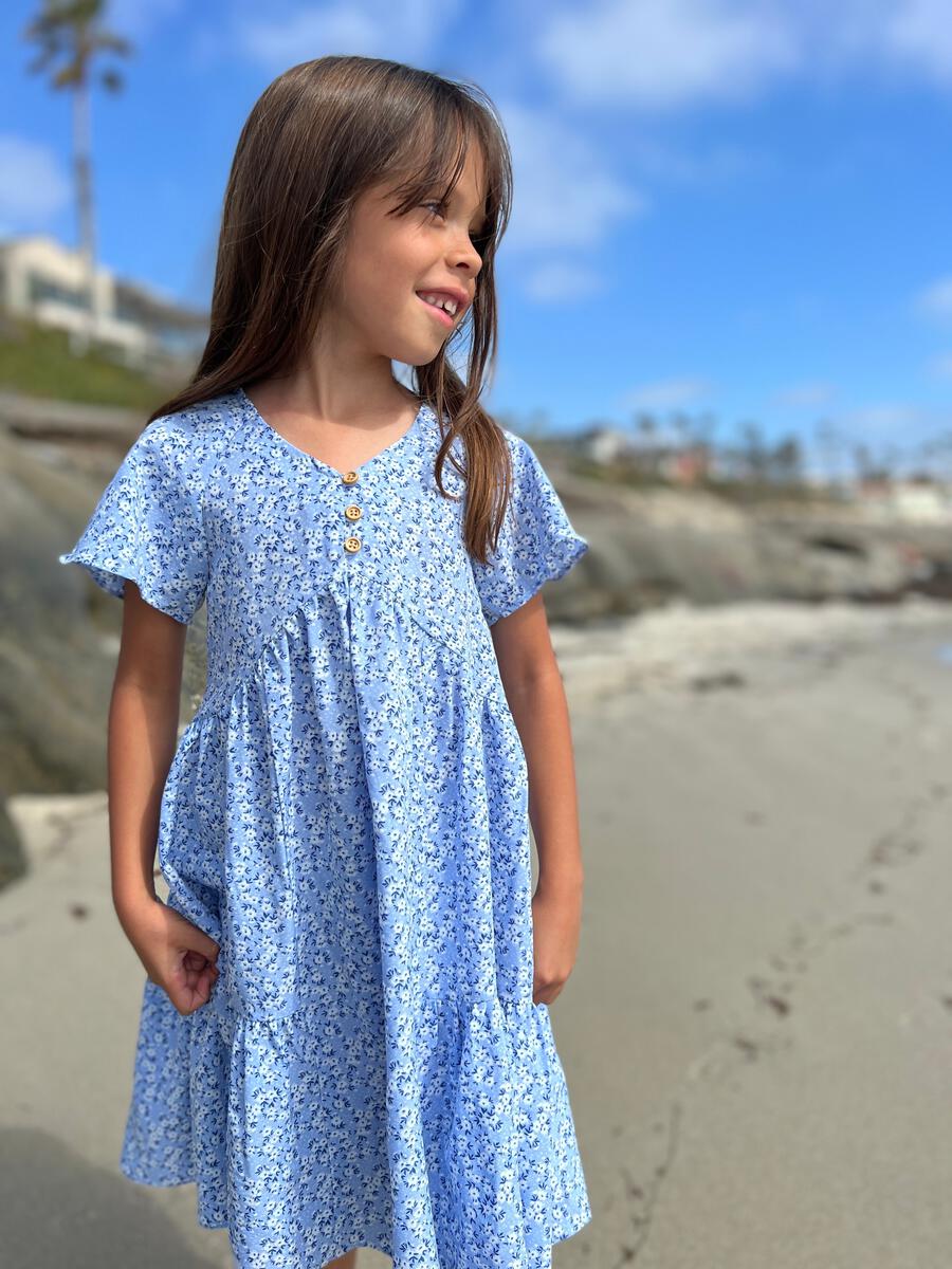 Girls navy hotsell floral dress