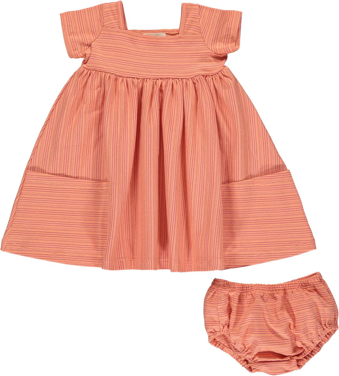 Rylie Dress- Coral Stripe