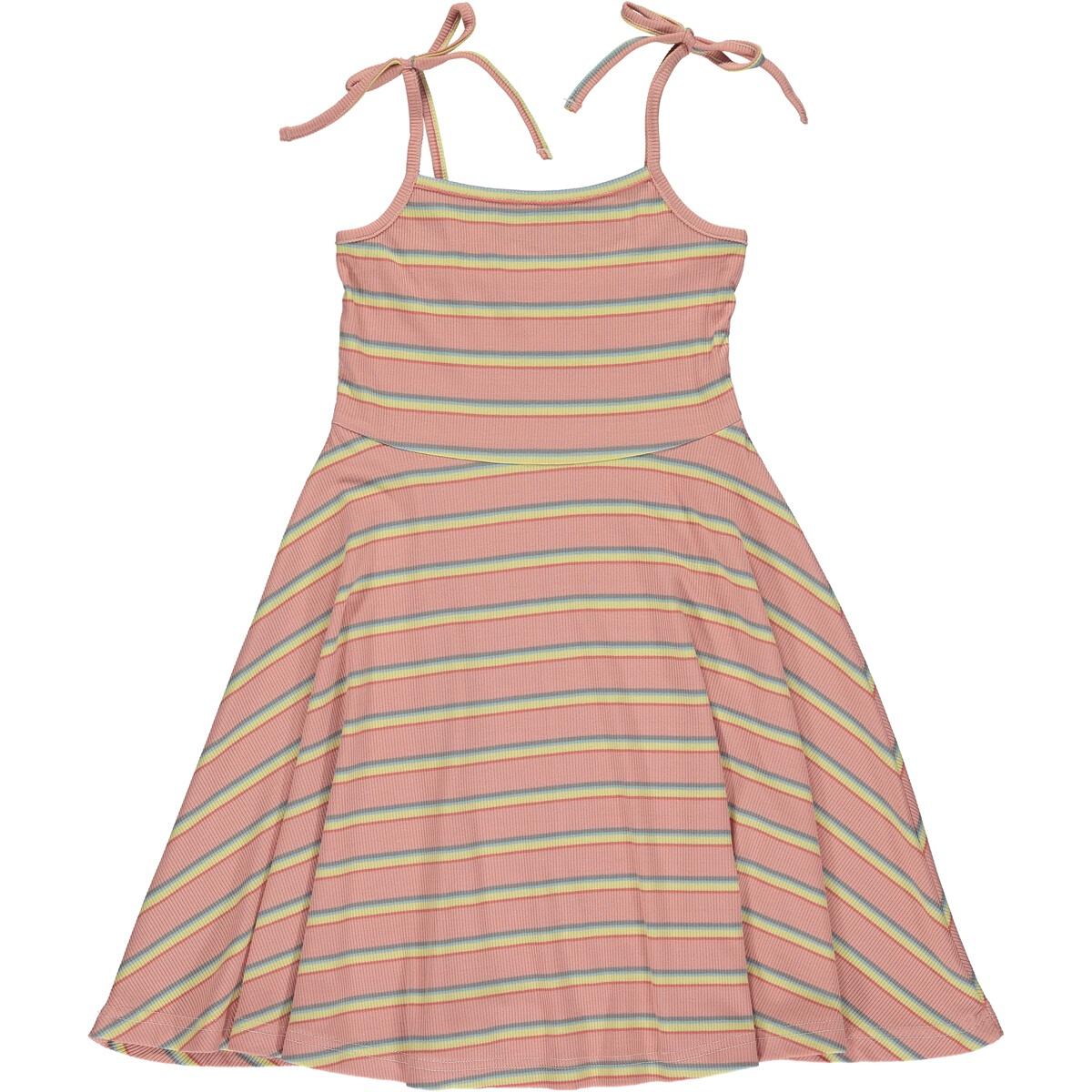 Tori Dress- Pink Rib Stripe
