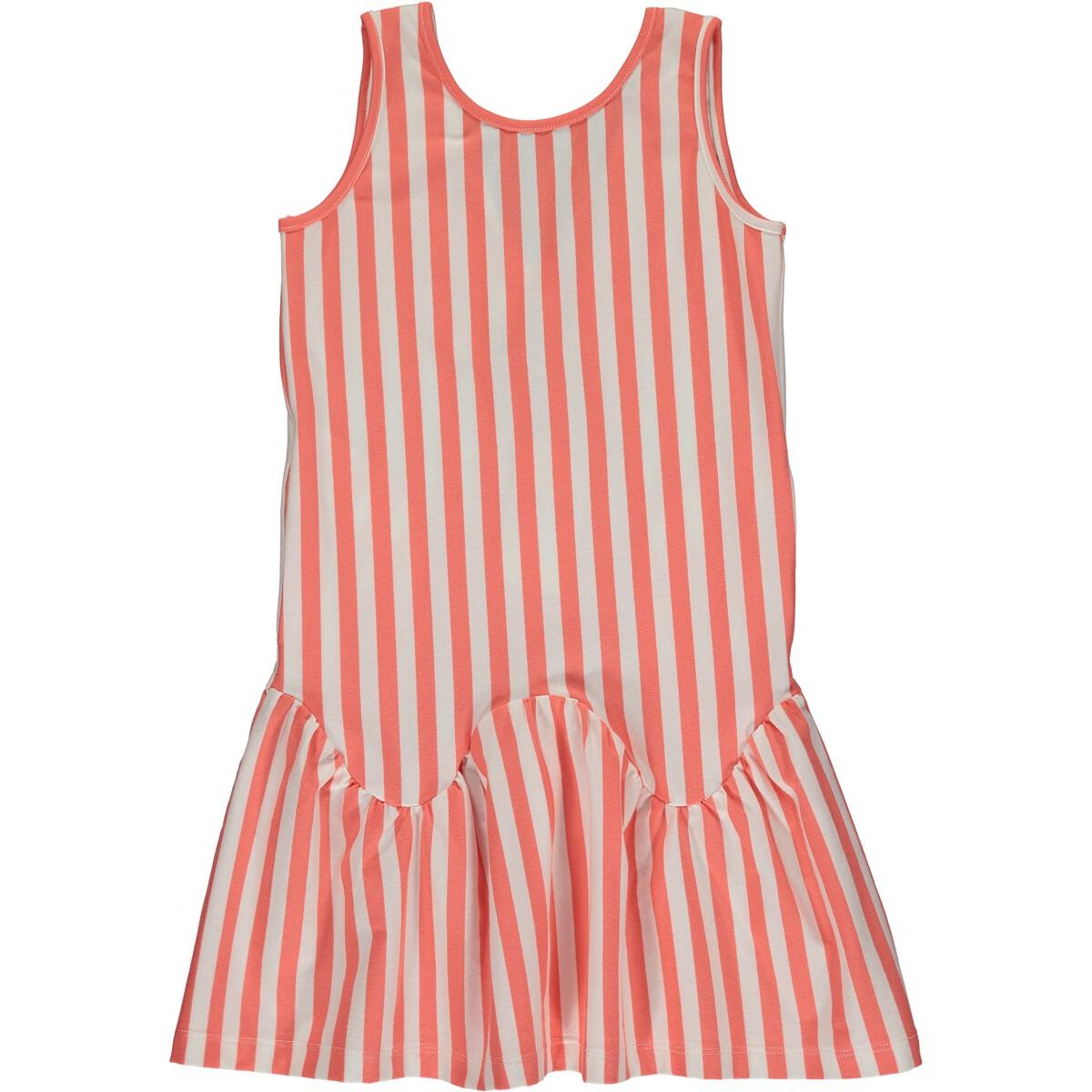 Coral/White Stripe Leila Dress