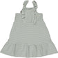 Ameera Dress- Grey/White Rib Stripe