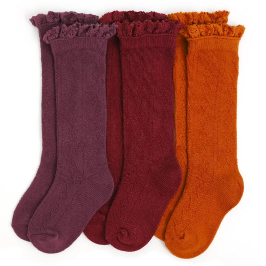 Autumn Fancy Knee High Sock 3-Pack: 0-6 MONTHS