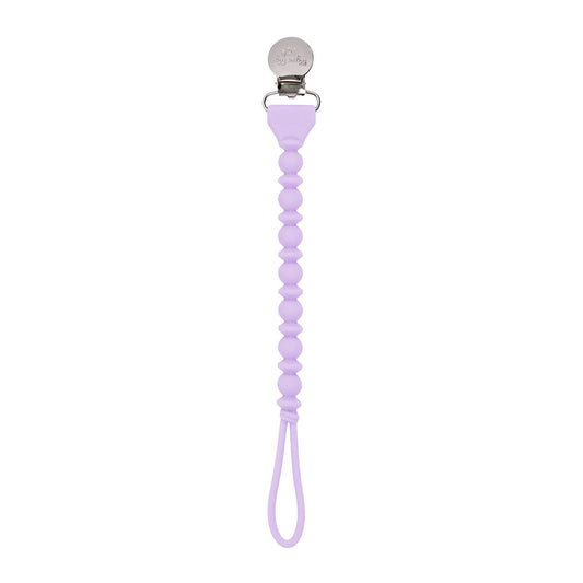 Sweetie Strap™ Silicone One-Piece Pacifier Clips- Purple Diamond